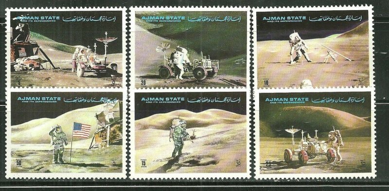 Ajman MNH Set Of 6 Moon Landing Space