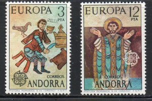 Andorra (Sp) Sc 87-88 1975 Europa stamp set mint NH
