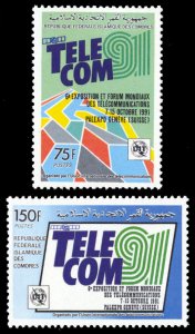 Comoro Islands 1990 Scott #736A-736B Mint Never Hinged