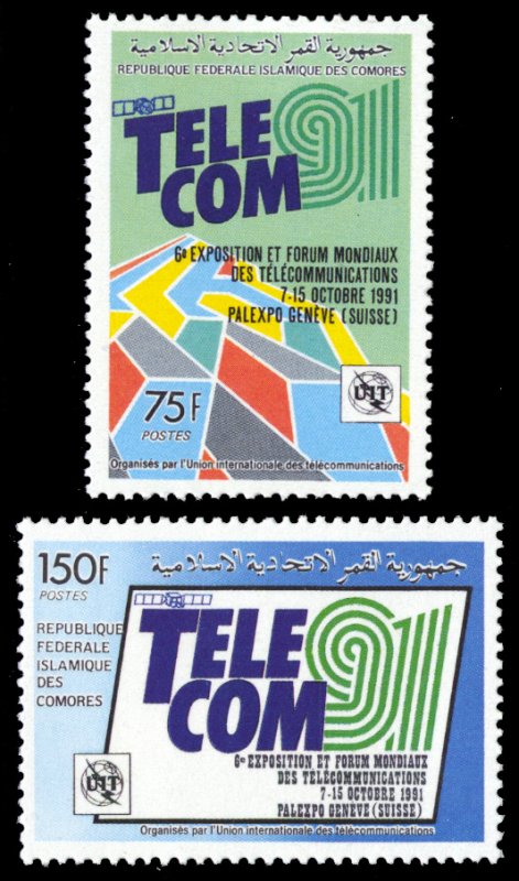 Comoro Islands 1990 Scott #736A-736B Mint Never Hinged