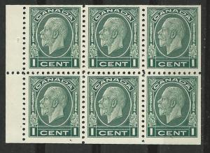 Canada # 195b   George V 1933  Booklet pane 6  (1)   Mint NH
