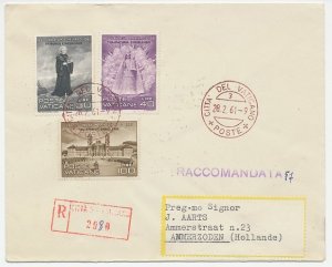 Registered cover Vatican 1961 The Abbey of Maria Einsiedeln