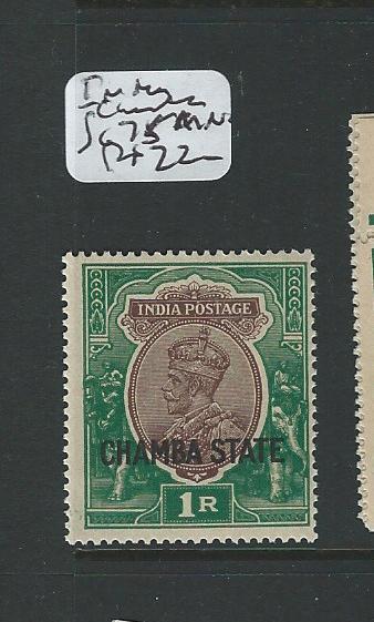 INDIA CHAMBA  (P1608B) KGV 1R  SG75  MNH