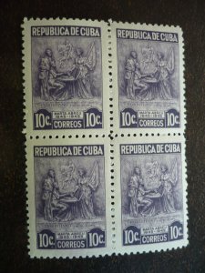 Stamps - Cuba - Scott# 410-413 - Mint Hinged Set of 4 Stamps in Blocks