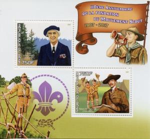 Benin 2017 MNH Scouting Scouts Lord Robert Baden-Powell Olave 2v M/S Stamps