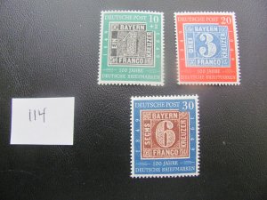 GERMANY 1949 MNH  SC  667-668,B309 SET XF  (114)