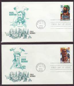 US 3083-3086 Folk Heroes Artmaster S/4 U/A FDC