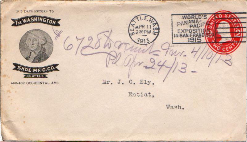 United States Washington Seattle, Wash. 1913 International Machine Type World...