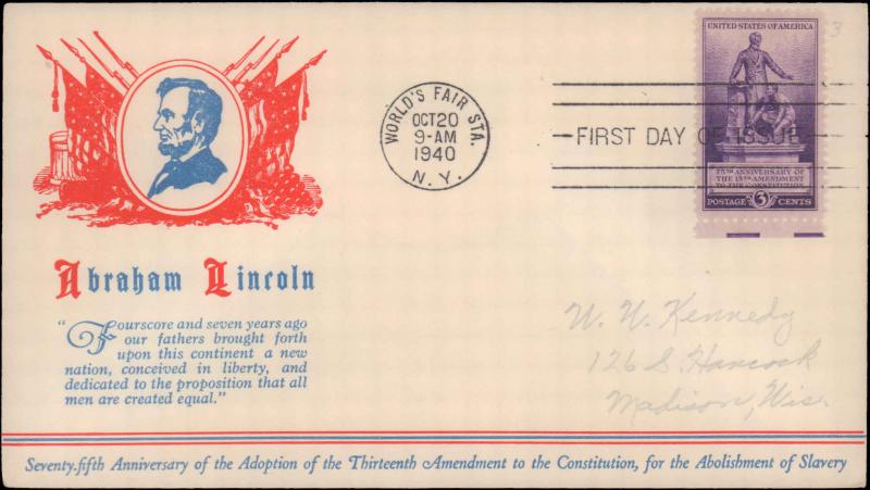 United States, New York, First Day Cover