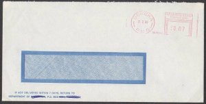 PAPUA NEW GUINEA 1980 cover ex GOROKA - PB Meter 7c.........................U786