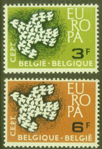 Belgium Scott 572-3 MNH**  1961 Europa stamp set