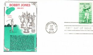 Gamm First Day Cover #1933 Bobby Jones Golf 1981