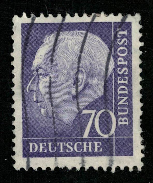 1957, Deutsche Bundespost, 70 Pfg, Professor Dr. Th. Heuss,  MC #263 (T-7519)