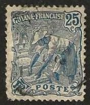 French Guiana 61, used,  slight corner fault.  1905.  (F494)