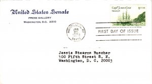 #1733 Captain Cook  - United States Senate Press Gallery Cachet