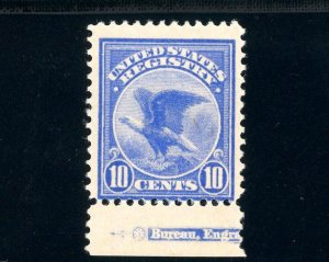 USAstamps Unused VF US 1911 Imprint Registry Eagle Scott F1 OG MHR