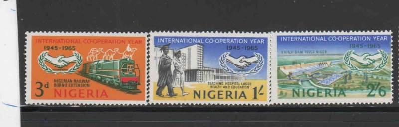 NIGERIA #178-180  1965 INTERNATIONAL COOPERATION YEAR    MINT  VF NH  O.G