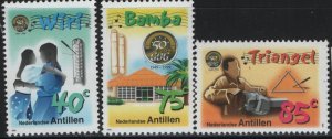 CURACAO, 867-869, MNH, 1999, TRADITIONAL MUSICAL INSTRUMENTS