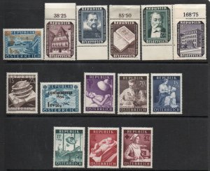 Austria - Sc# B280 - B297 MNH ( B284 - B286 dist gum)    /     Lot 0124287