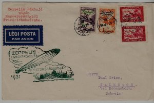 Hungary/Germany Zeppelin cover 29.3.31