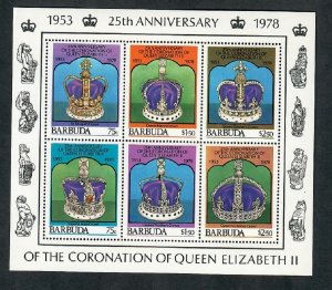 Barbuda #348 Queen Elizabeth Coronation 25th Anniversity MNH Souvenir Sheet