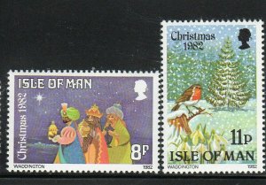 ISLE OF MAN #221-222  1982  CHRISTMAS  MINT  VF NH  O.G