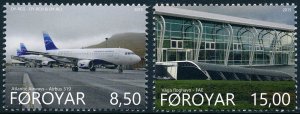 Faroe Islands 2015 Vagar Airport Set of 2 SG715-716 MNH