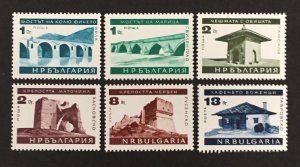 Bulgaria 1966 #1495-1500(6), Bridges,  MNH.