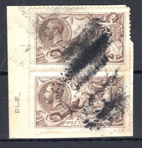 GB KGV SEAHORSE SG.N64(1) 2s/6d Pale Sepia-Brown DLR Used{2} Cat £2,400- SS3965