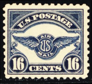 C5, Mint OG LH 16 ¢ Wings - VF A Nice Stamp SCV $60 * Stuart Katz