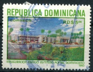 Dominican Republic Sc#1150 Used, 5p grn & multi, Opening of New National Post...