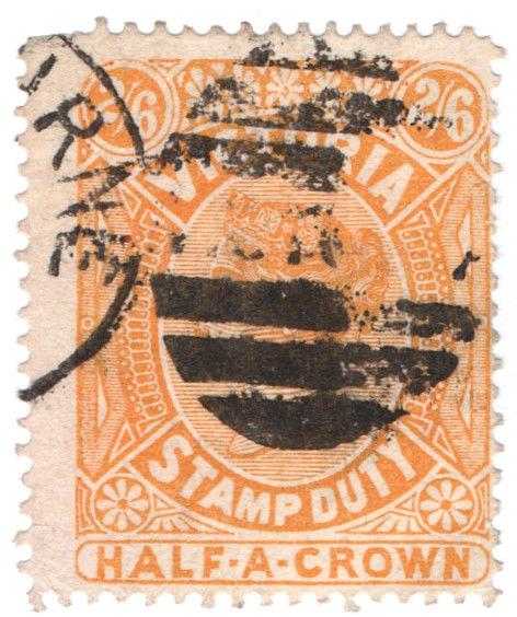 (I.B) Australia - Victoria Revenue : Stamp Duty 2/6d (postally used)