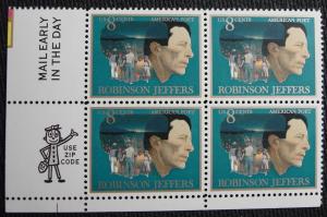 US #1485 MNH Zip/ME Block of 4, R. Jeffers, SCV $.60 L10