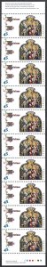 Canada #1669a 45¢ Our Lady of the Rosary (1997). Pane of 10 stamps. MNH