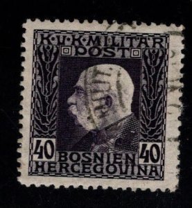 Bosnia & Herzegovina Scott 76 Used Franz Josef  stamp from 1912-1914 set