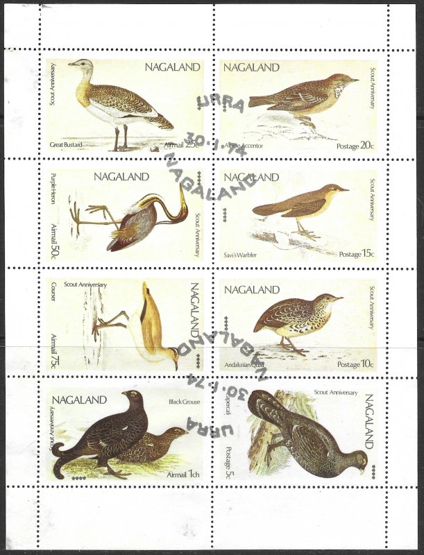 Nagaland Birds. mini sheet. used