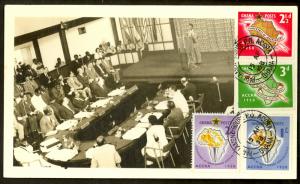 GHANA 1958 INDEPENDENT AFRICAN STATES Set on Conference Photo FDOI Card Sc 21-24
