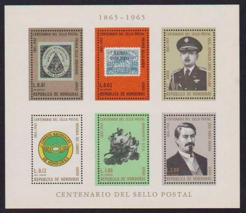 Honduras Airmail # C403a Stamp Centenary VF OG NH Perforated S/S -I Combine S/H 