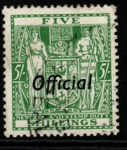 NEW ZEALAND SGO119 1938 5/= GREEN FINE USED