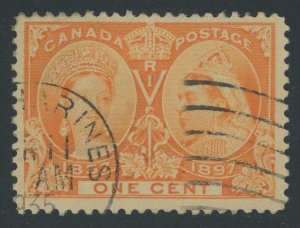 Canada - 51 - 1 cent Jubilee Issue - F/VF Used with St Catherines, Ont date cxl