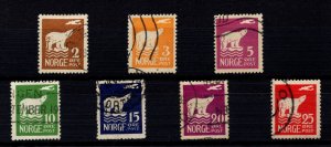 NORWAY: Complete Set of 1925 Amundsen Polar Stamps Canceled