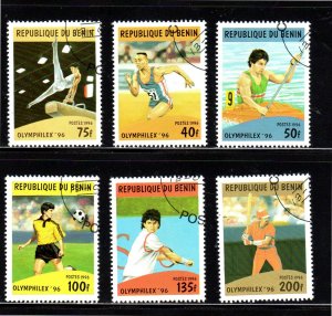 BENIN #857-862  1996  OLYPHILEX '96   MINT  VF NH  O.G  CTO