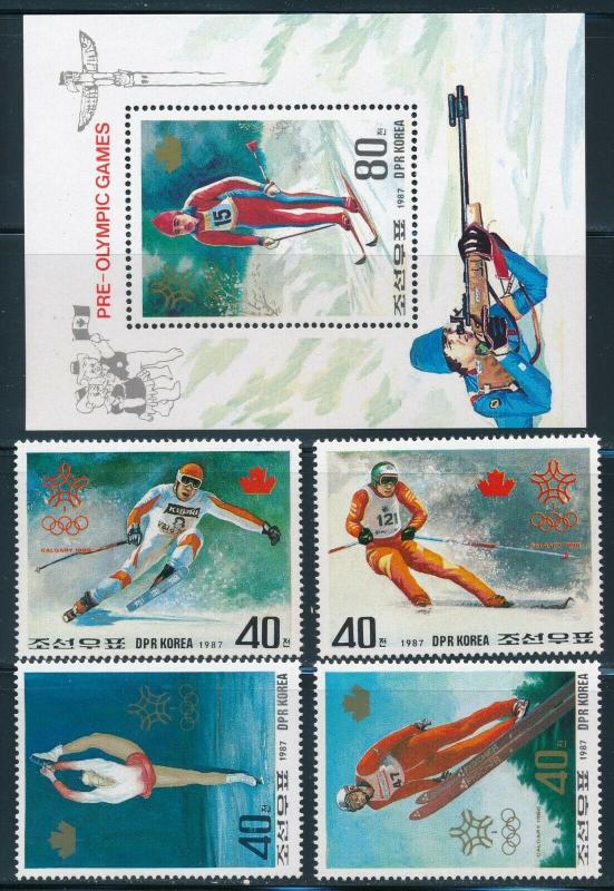 Korea - Calgary Olympic Games MNH Set #2693-97 (1988)