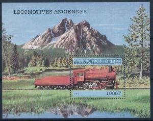 [63646] Benin 1998 Railway Train Eisenbahn Chemin de Fer Souvenir Sheet MNH