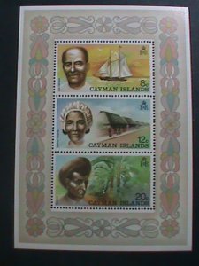 CAYMAN ISLAND-1974 SC#351a SEA CAPTAIN, THATCH WEAVER, FARMER MNH S/S SHEET-VF