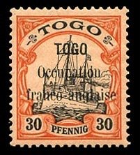 French Colonies, Togo #160 (YT 27) Cat€125, 1914 30pf orange and black, hin...