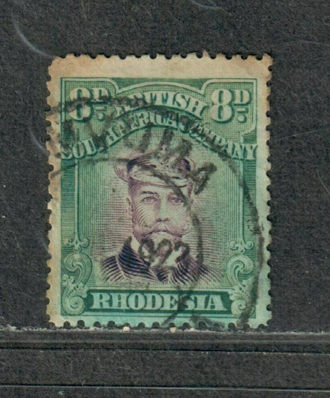 Rhodesia Sc#128 Used/F-VF, Toned, Cv. $82.50