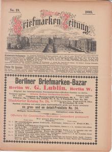 Illustrate Briefmarken Zeitung 1893 #19