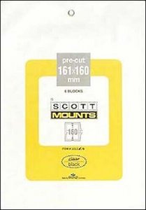 Scott/Prinz Pre-Cut Souvenir Sheets Small Panes Stamp Mounts 161x160 #1011 Black