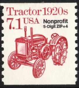 SC#2127b 7.1¢ Tractor Precancel Coil Single (1989) MNH